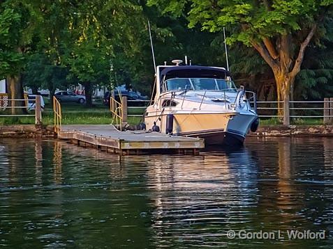 Docked Boat_DSCF01932.jpg - Photographed along the Rideau Canal Waterway at Smiths Falls, Ontario, Canada.
